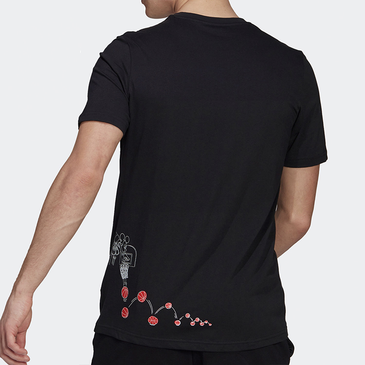 Мужская футболка adidas Logo T-Shirt (черная) — фото 4
