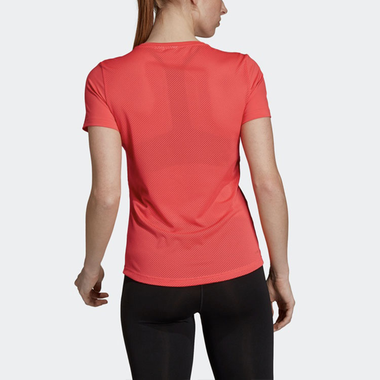 Женская футболка adidas W D2m Lo Tee (розовая) — фото 5
