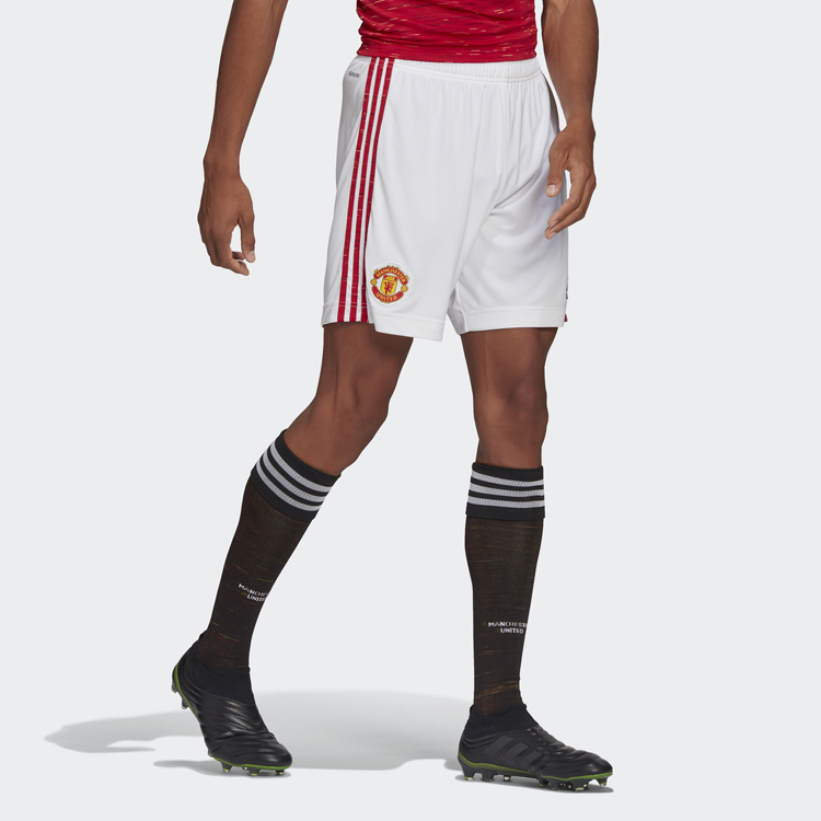 Adidas Manchester United Soccer Bottoms Men’s White Moderate Sports Shorts