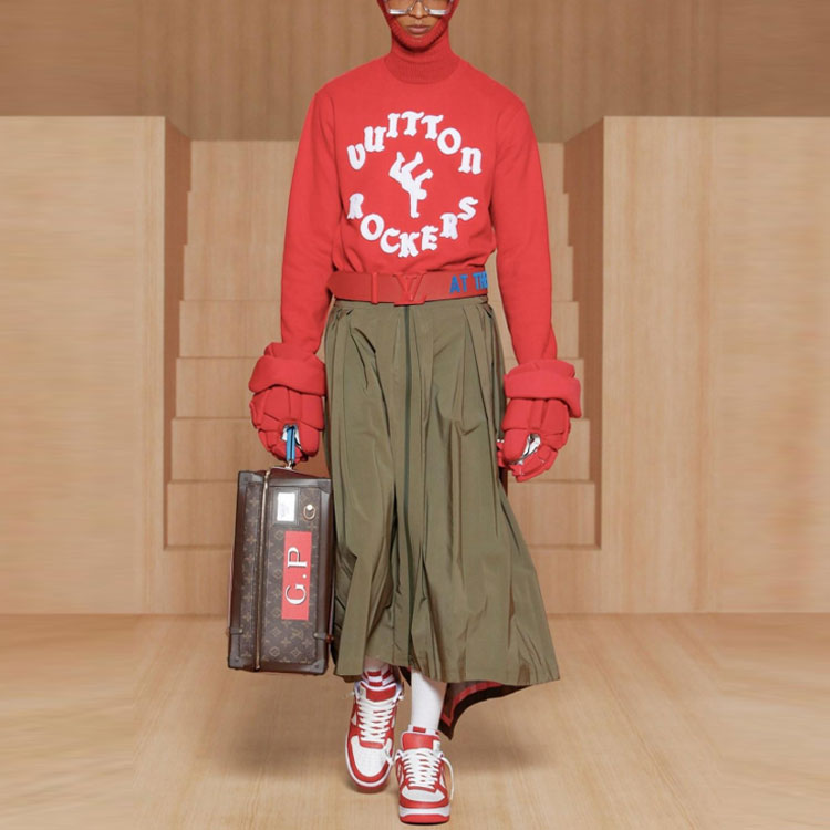 Мужской свитшот Louis Vuitton SS22 (красный) — фото 3