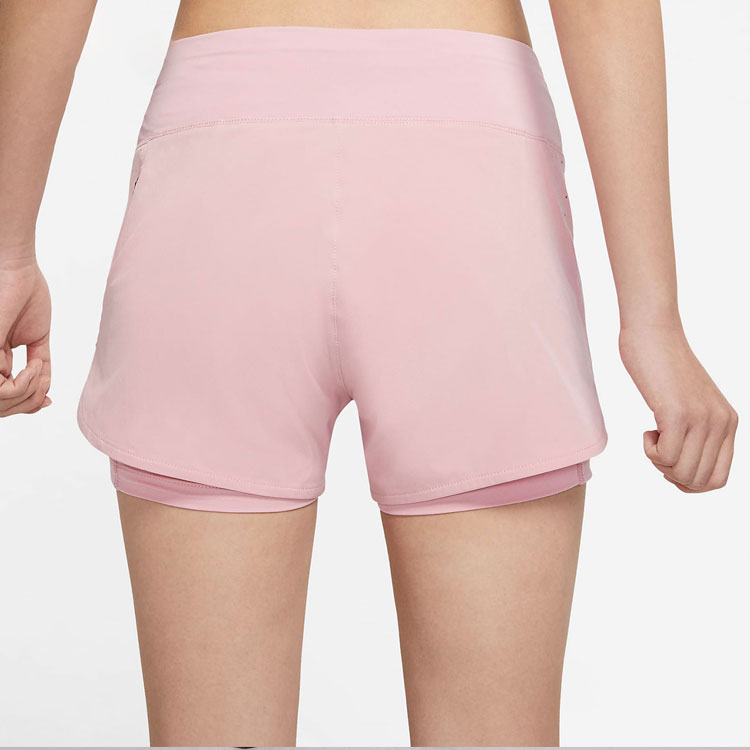 Nike Eclipse 2-in-1 Running Training Sports Woven Shorts Pink