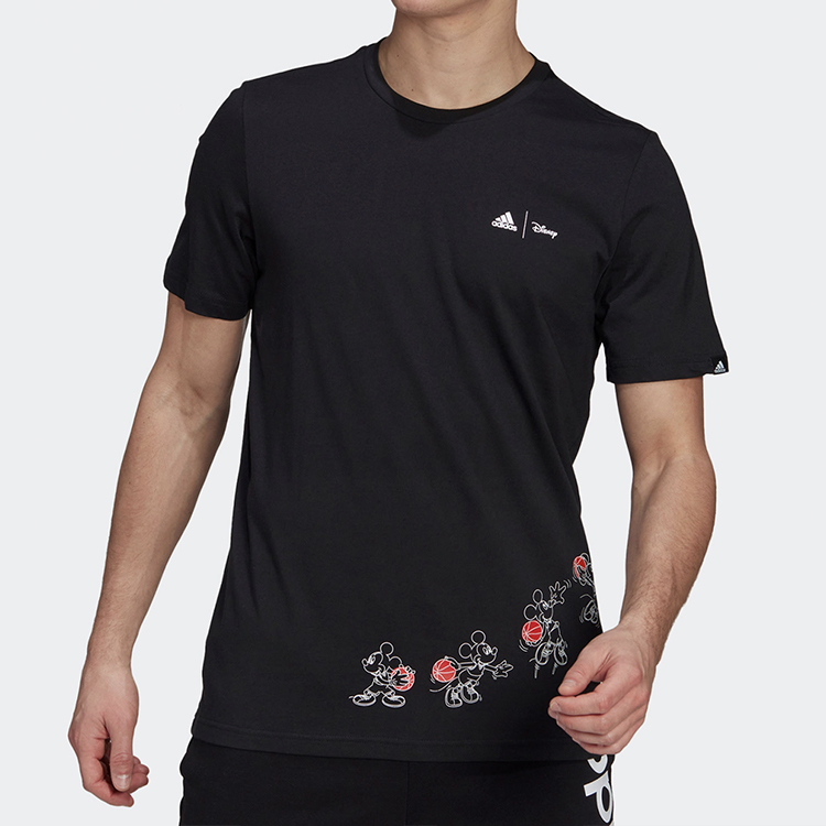 Мужская футболка adidas Logo T-Shirt (черная) — фото 3