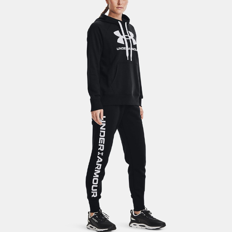 Under Armour Under Armour Rival Graphic Elastic Waistband Lace Up Letter Print Sports Fleece Lined Sweatpants
