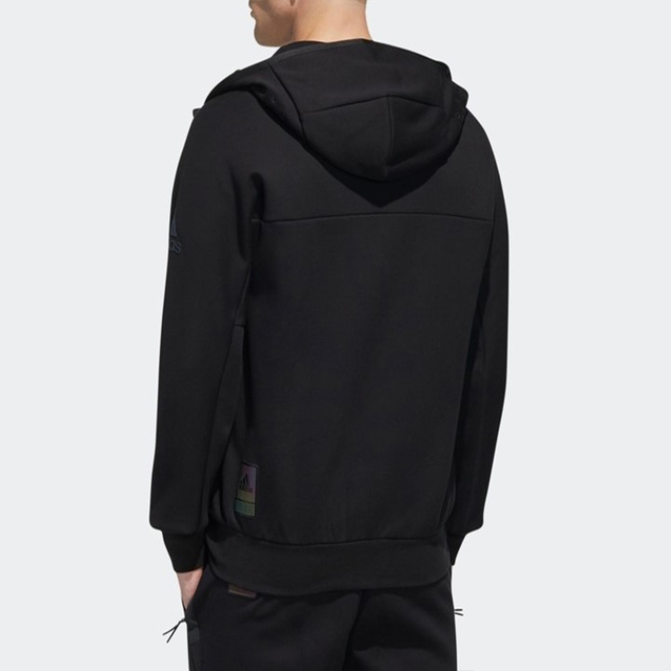 Мужская куртка adidas O1 Htt Music (черная) — фото 4