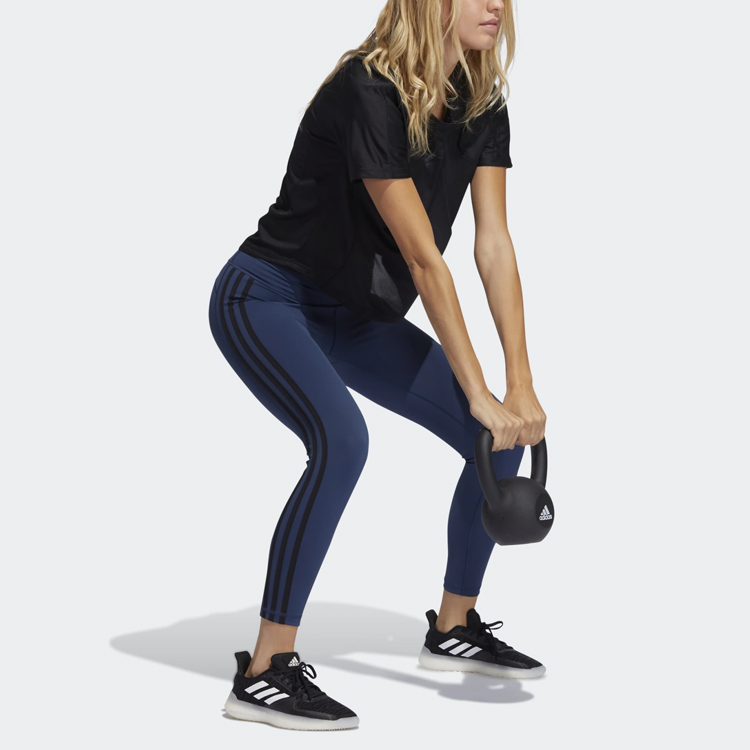 Женская футболка adidas для йоги (черная) — фото 2