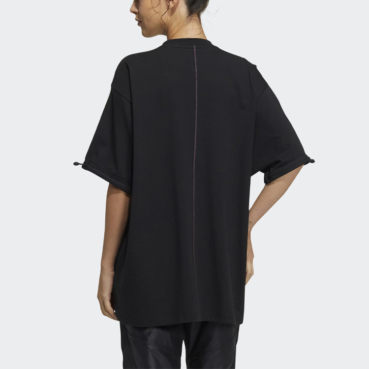 Женская футболка adidas originals Ryv Long Tee Ss (черная) — фото 4
