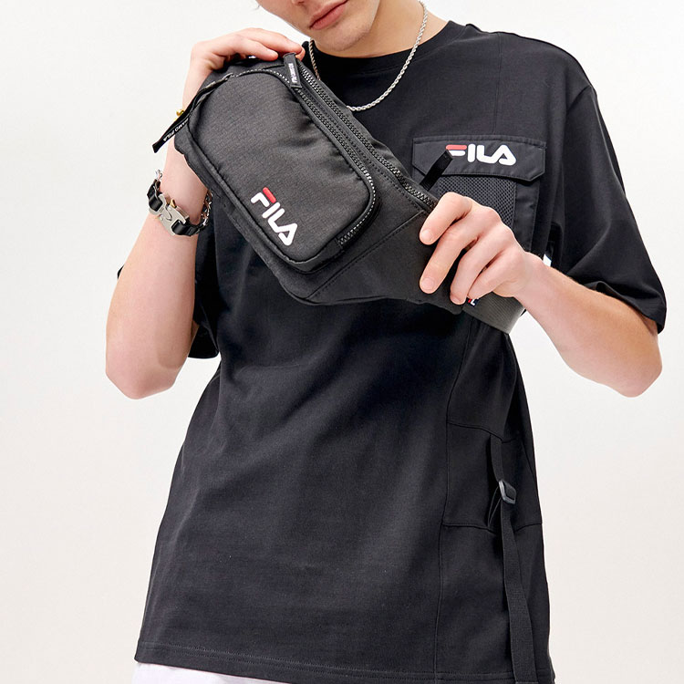 Мужская футболка Fila (черная) — фото 4