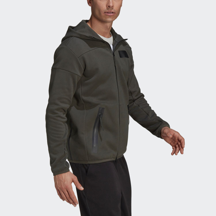 Мужская куртка adidas M Hood Parley (коричневая) — фото 4