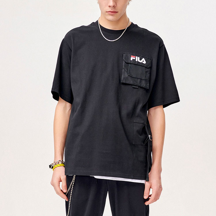 Мужская футболка Fila (черная) — фото 2