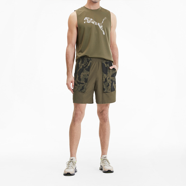 Мужские шорты PUMA x First Mile (коричнево-оливковые) — фото 3