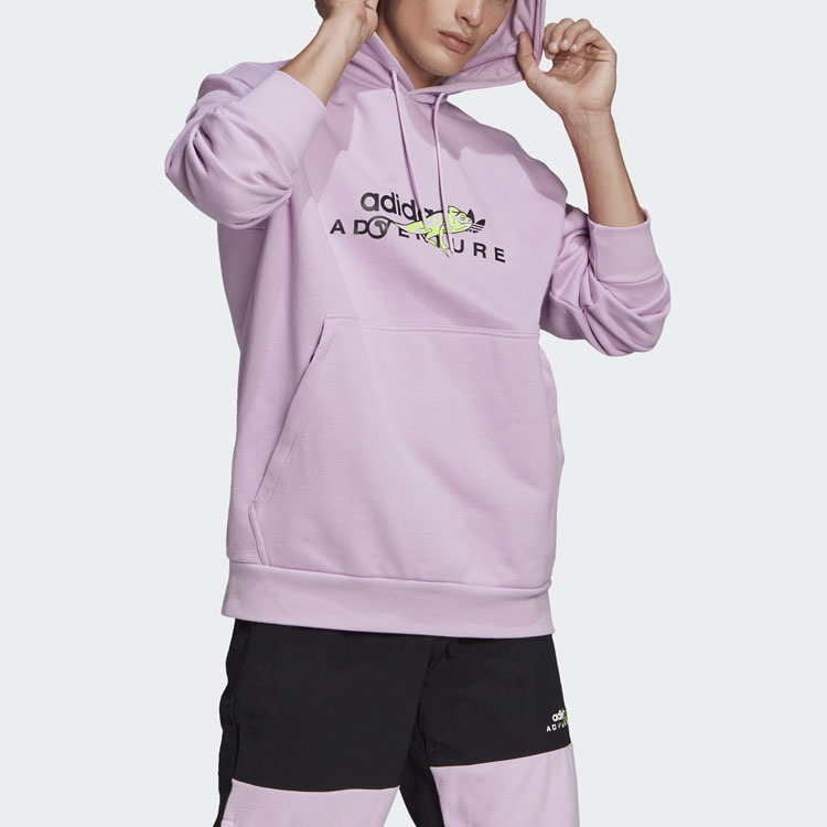 Мужское худи adidas originals (светло-фиолетовое) — фото 4