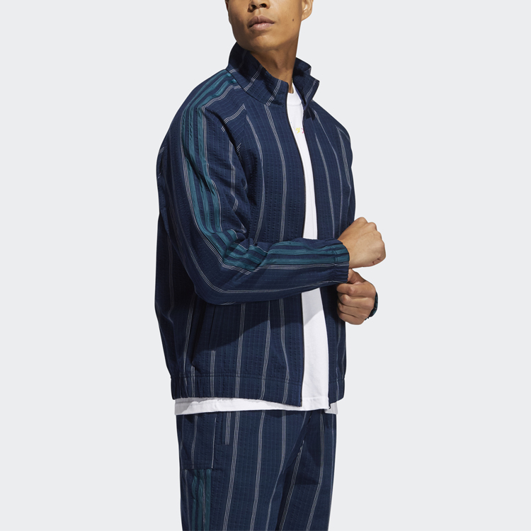 Мужская куртка adidas Originals Mw Tt (темно-синяя) — фото 5