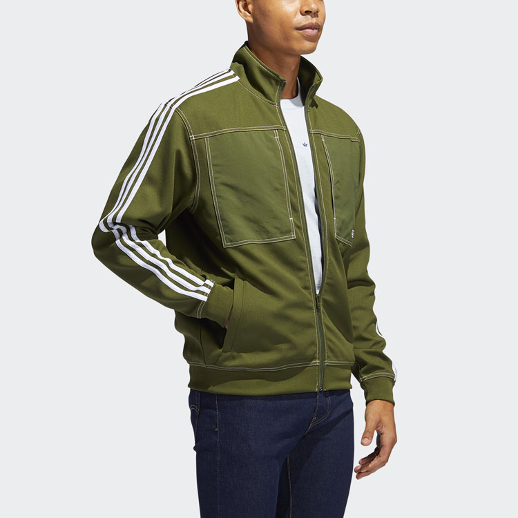 Мужская куртка adidas originals Ww Tt (зеленая) — фото 4