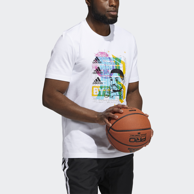 Мужская футболка adidas Dame Avatar Bye T (белый) — фото 4