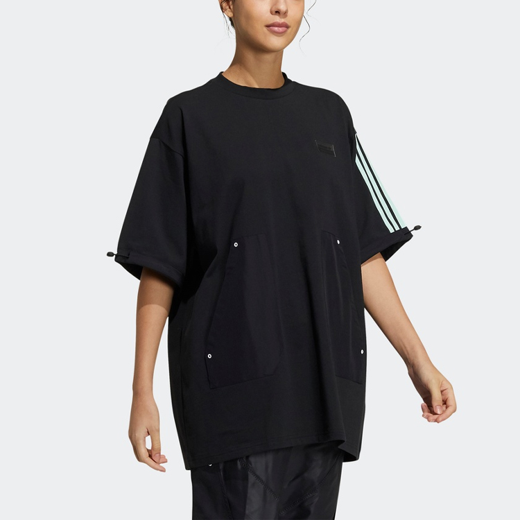 Женская футболка adidas originals Ryv Long Tee Ss (черная) — фото 3