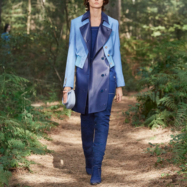Женские штаны Burberry (синий) — фото 3