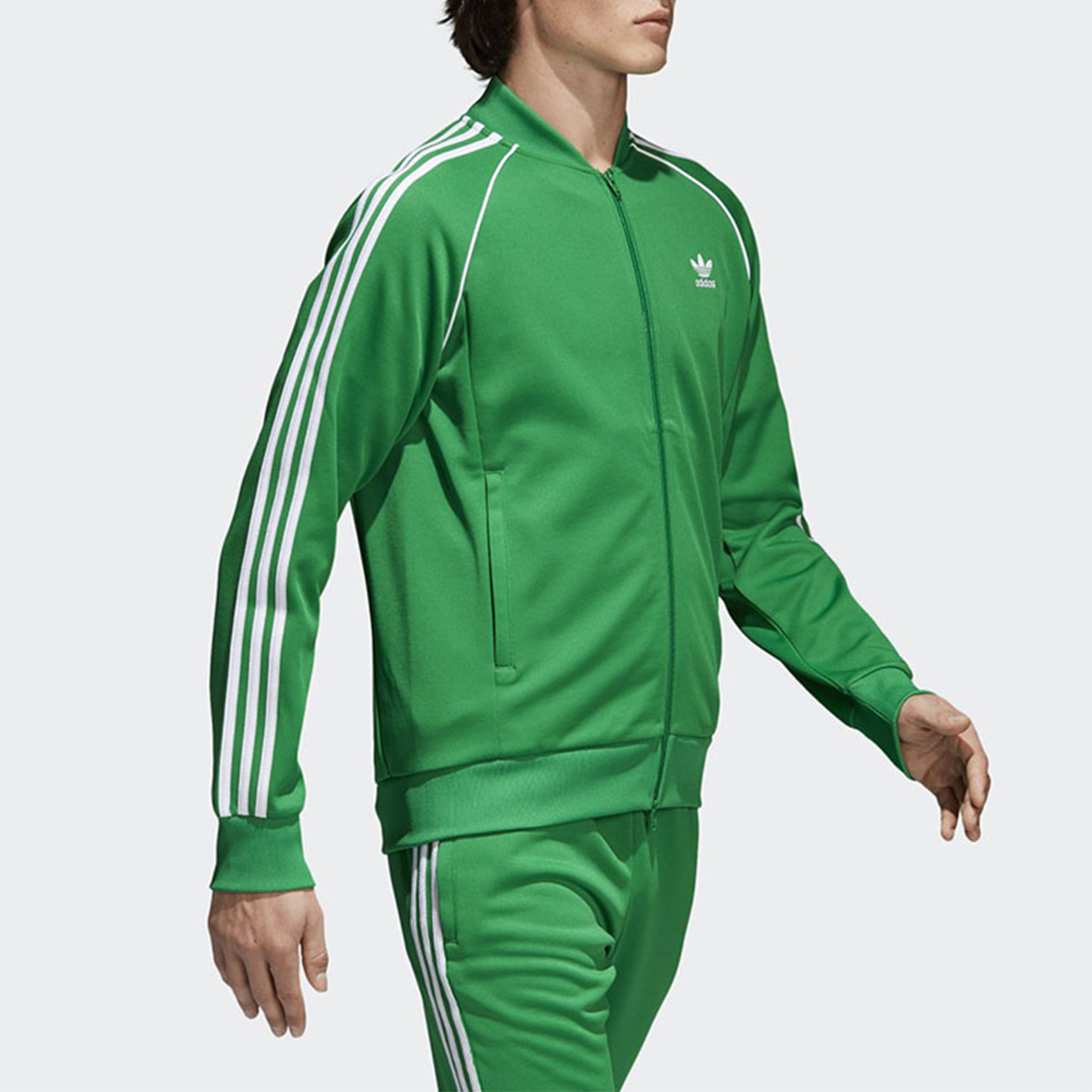Мужская куртка adidas originals (зеленая) — фото 2