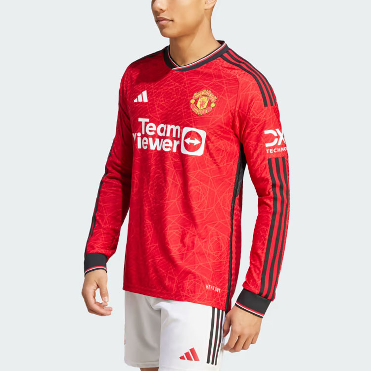 Adidas Manchester United 23/24 Long Sleeve Home Authentic Jersey
