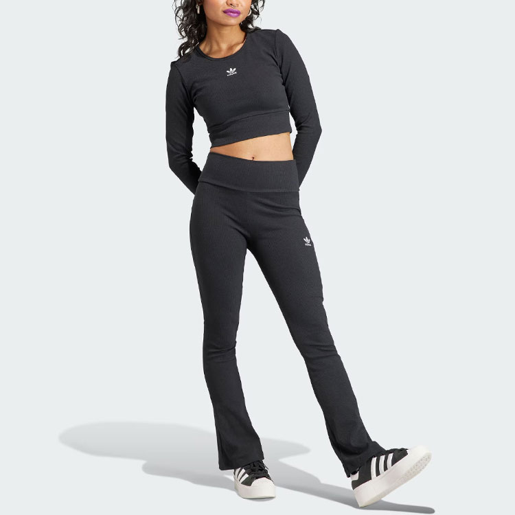 Adidas Originals Logo-embroidered Flared Trousers