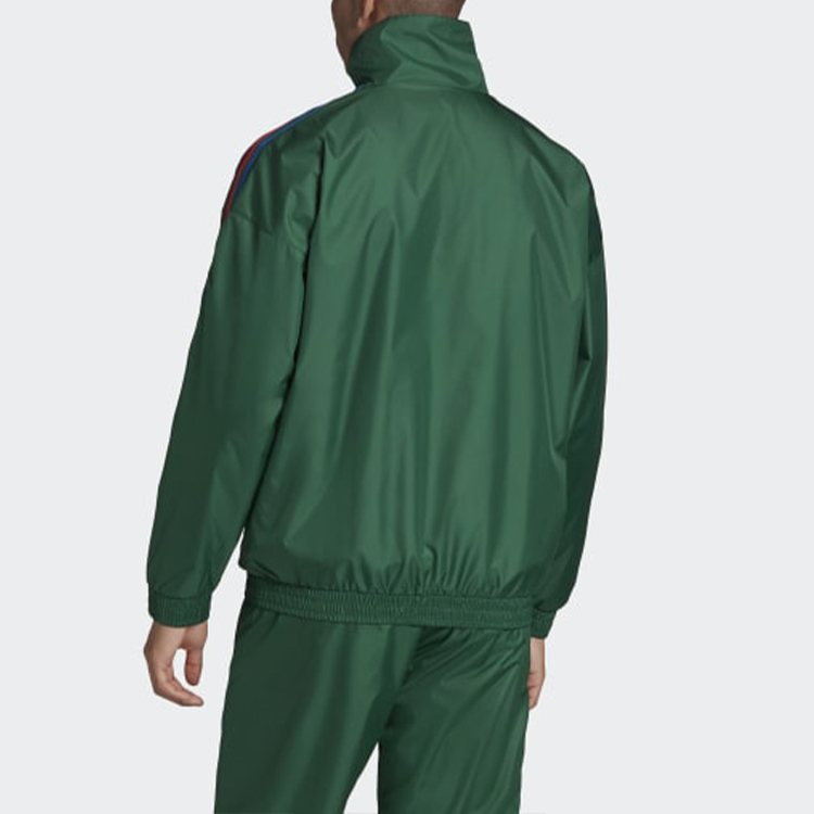 Мужская куртка adidas originals 3D Trefoil (темно-зеленая) — фото 4