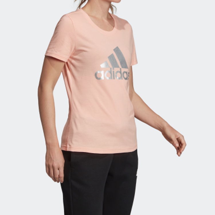 Женская футболка adidas (розовая) — фото 6