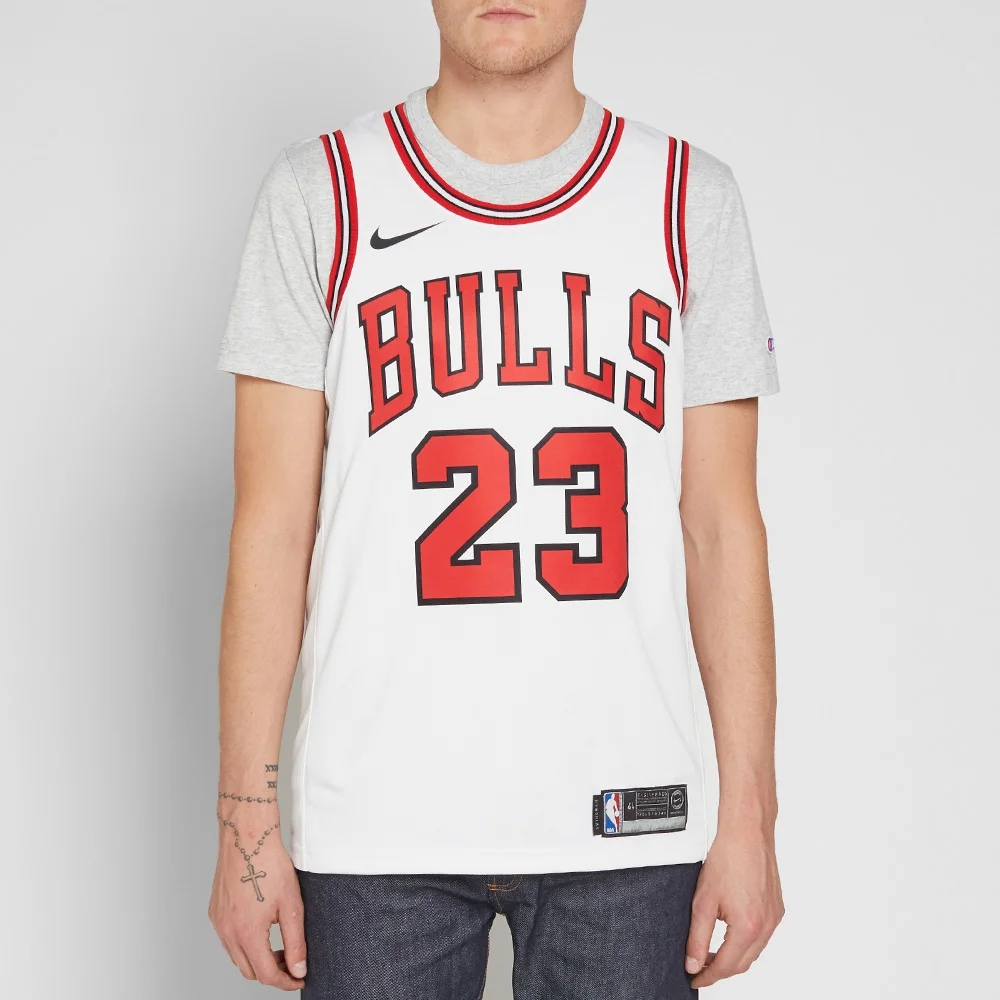 Мужские майка Nike Swingman Michael Jordan Association Edition Jersey (Chicago Bulls)SW (белый) — фото 4