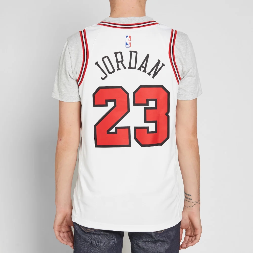 Мужские майка Nike Swingman Michael Jordan Association Edition Jersey (Chicago Bulls)SW (белый) — фото 6