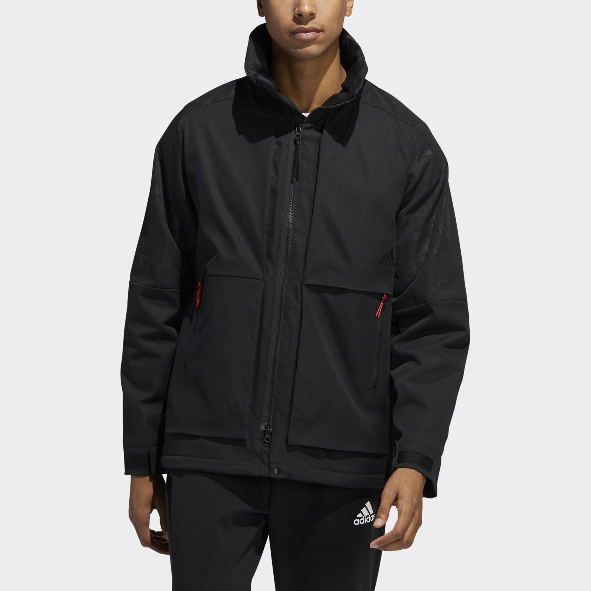 Мужская куртка adidas Флис (черная) — фото 3