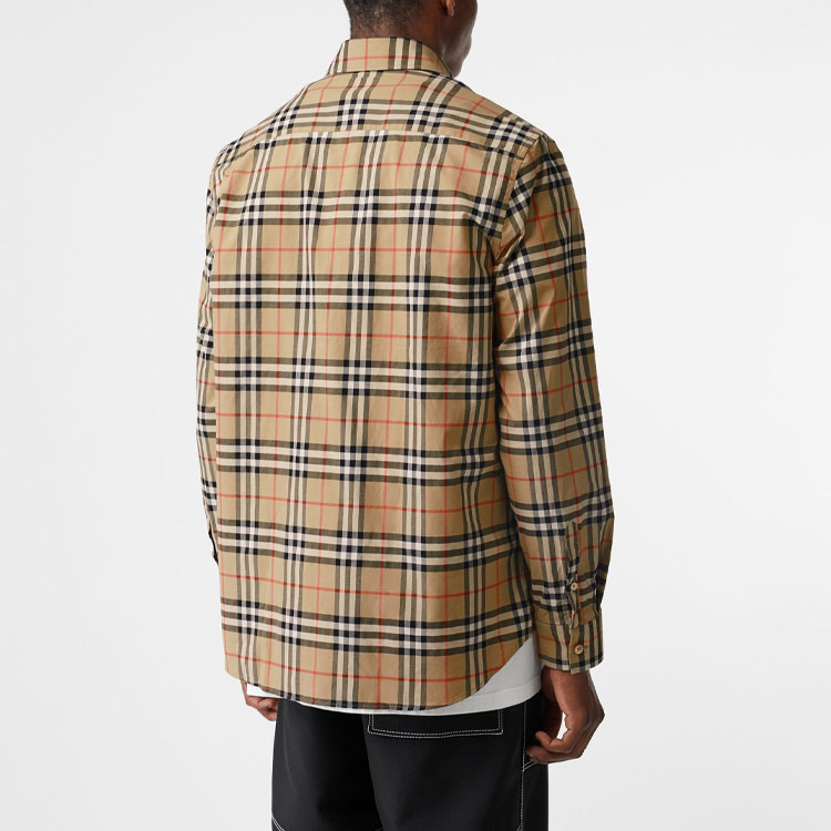 Мужская рубашка Burberry (коричневая) — фото 3