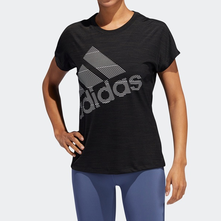 Женская футболка adidas (черный) — фото 3