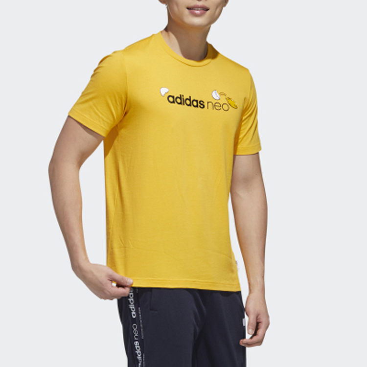 Футболка adidas neo (желтая) — фото 5