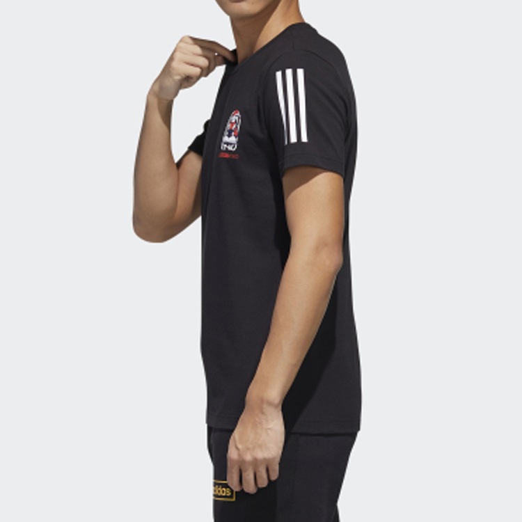 Мужская футболка adidas neo tee1 (черная) — фото 5