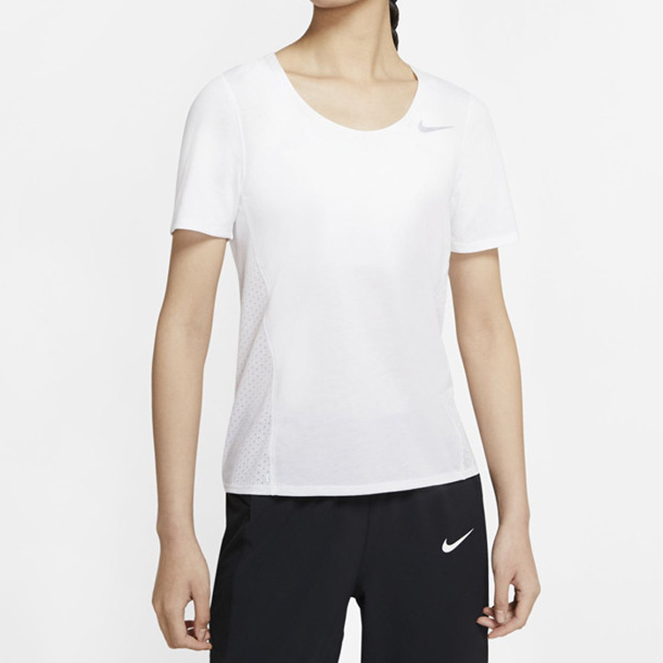 Женская футболка Nike City Sleek Dri-FIT (белая) — фото 5