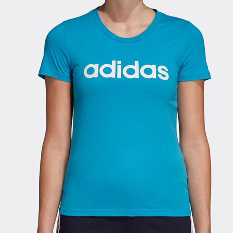 Женская футболка adidas logo T (синий) — фото 4
