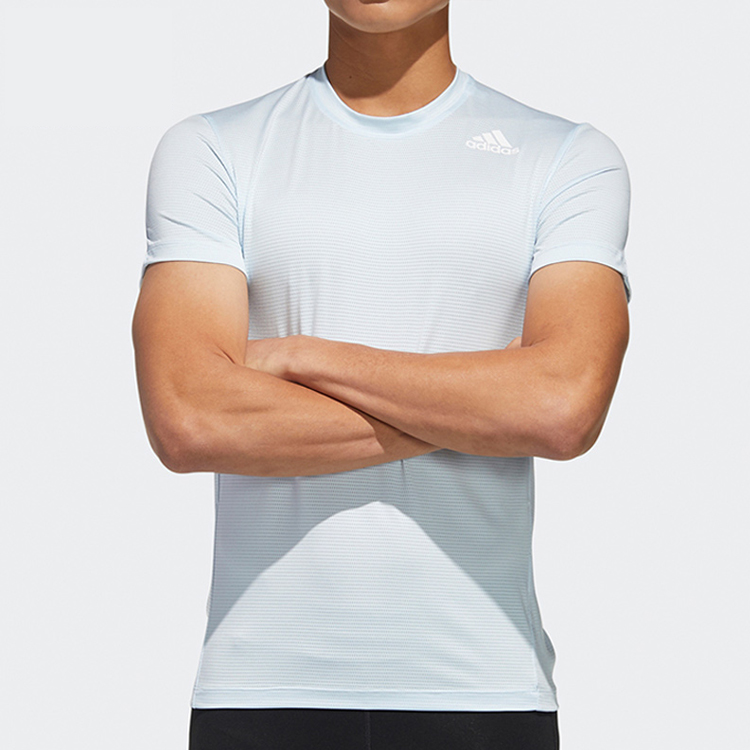 Мужская футболка adidas (светло-голубой) — фото 4