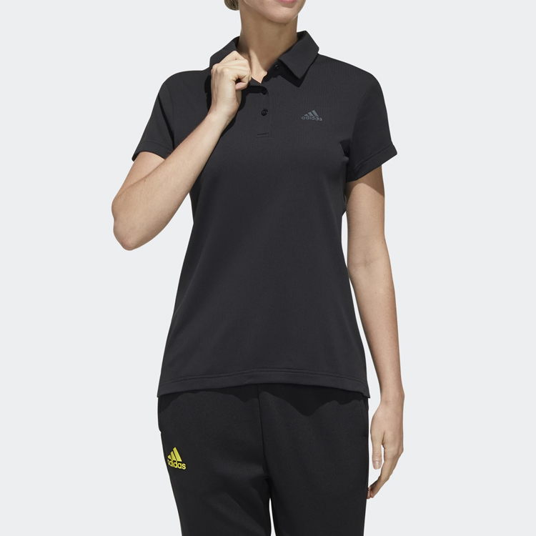 Женская футболка adidas Polo (черная) — фото 3