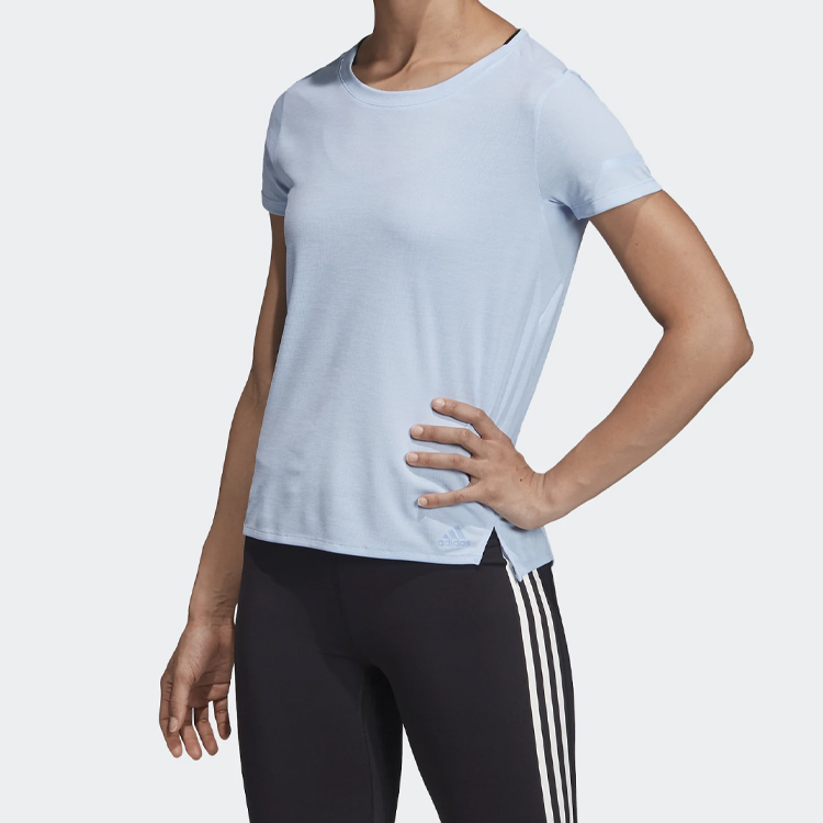 Женская футболка adidas (синяя) — фото 3
