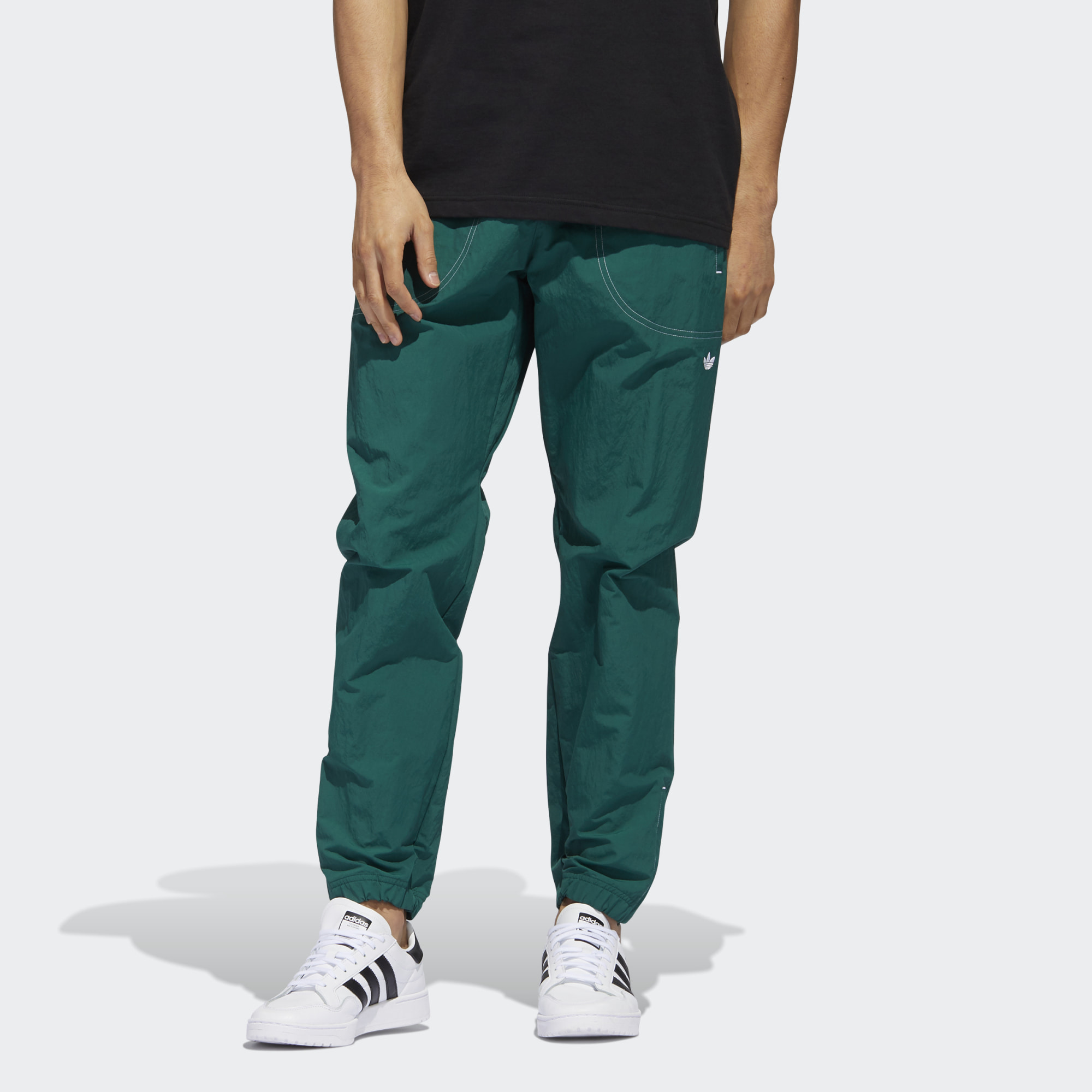 Мужские штаны adidas originals (зеленые) — фото 3