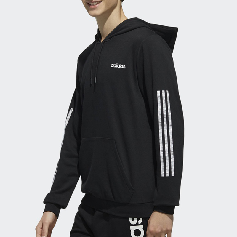Мужское худи adidas neo M Ce 3s Hoody (черное) — фото 3