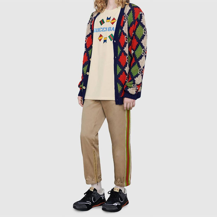 Мужская футболка Gucci (белая) — фото 2