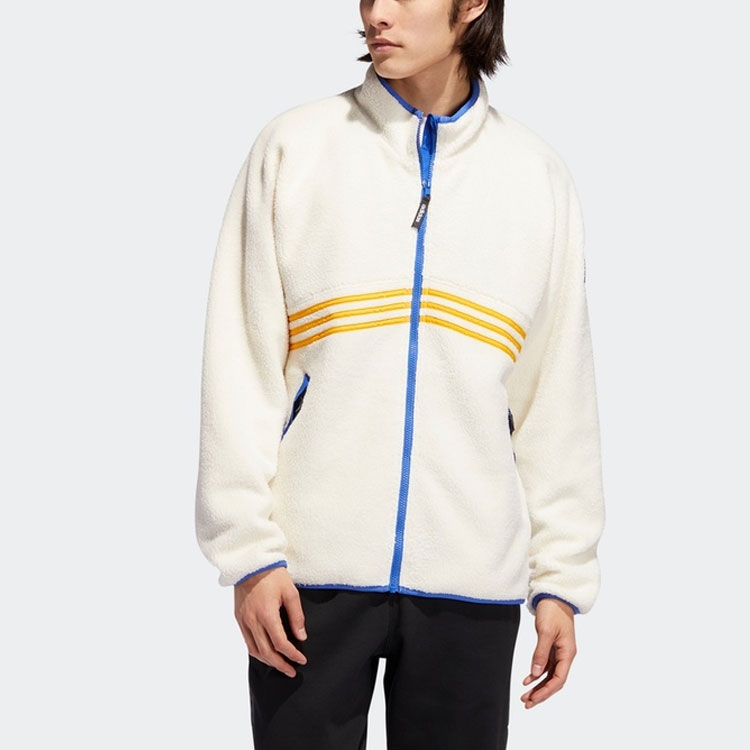 Мужская куртка adidas originals sherpa Full Zip (белая) — фото 3
