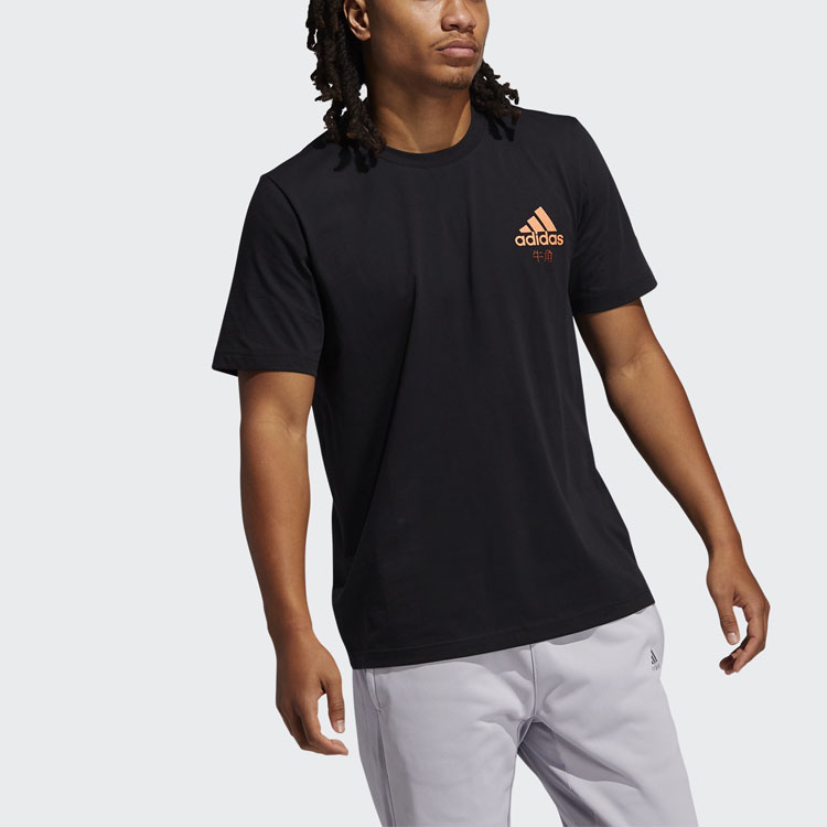 Мужская футболка adidas Horns Tee (черная) — фото 2