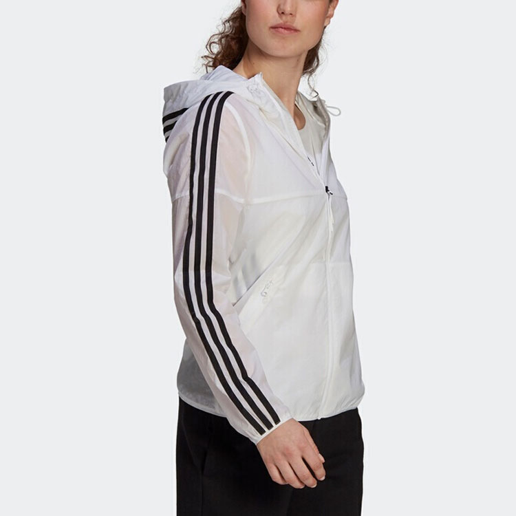 Женская куртка adidas Windbreaker W Wb (белая) — фото 4