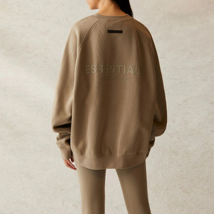 Худи Fear of God Essentials SS21 Pull-Over Crewneck Moss Logo (зеленый) — фото 6