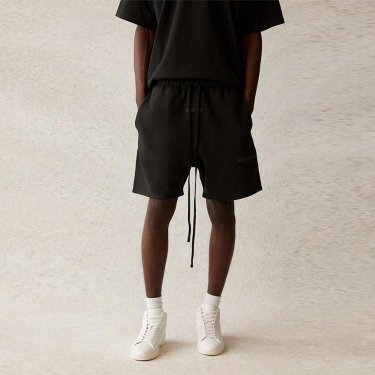 Шорты Fear of God Essentials SS21 Sweatshort Stretch Limo/Black (черные) — фото 3