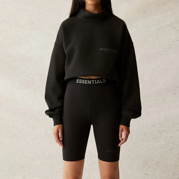 Шорты Fear of God Essentials SS21 Athletic Biker Short Stretch Limo (черные) — фото 5