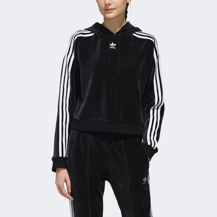 Женское худи adidas 1582575 (черное) — фото 3