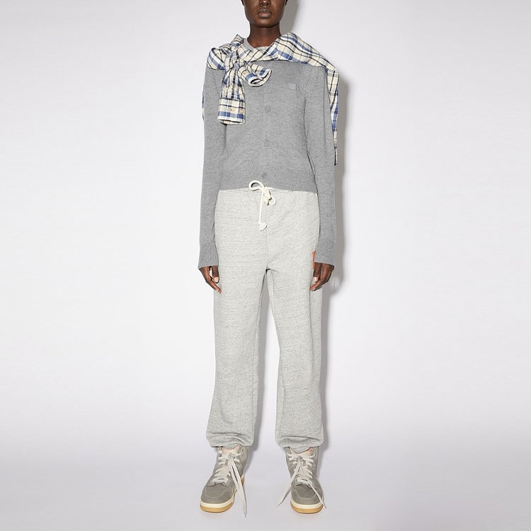 Женская куртка-кардиган Acne Studios SS21 Face (серая) — фото 4