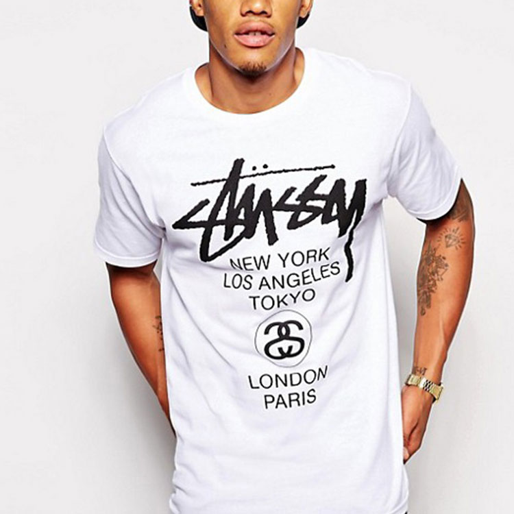 Футболка Stussy x DSM world tour tee (черная) — фото 3