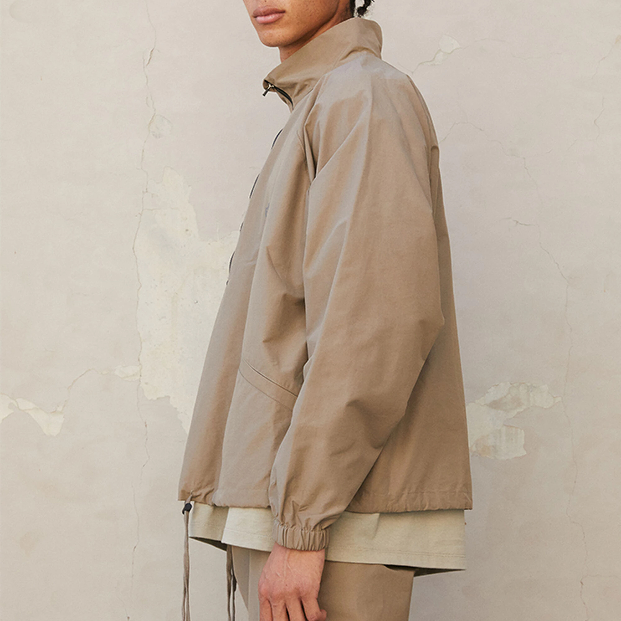 Fear of God Essentials FW21 Half Zip Track Jacket Harvest Logo  